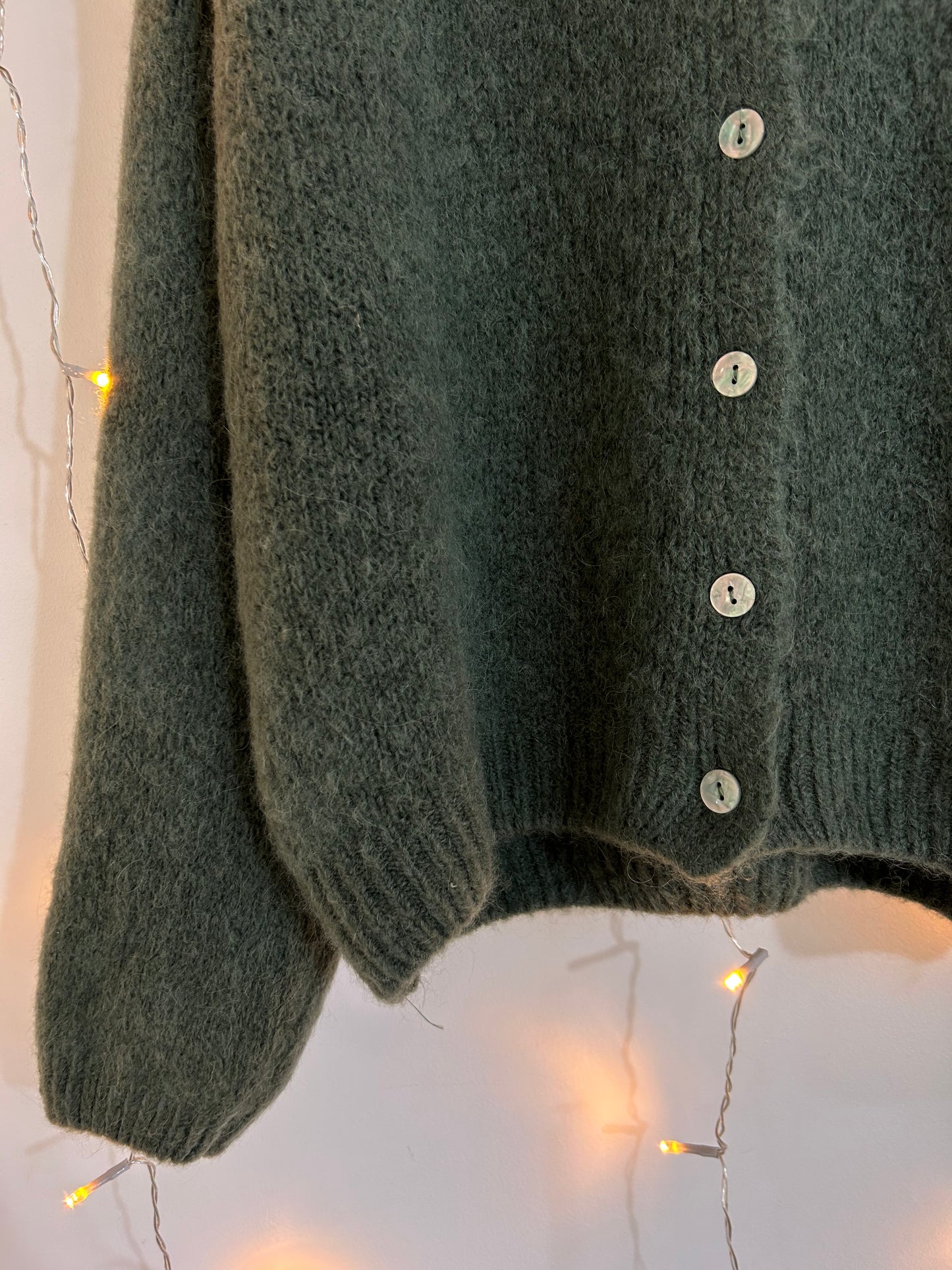 Gilet en maille kaki