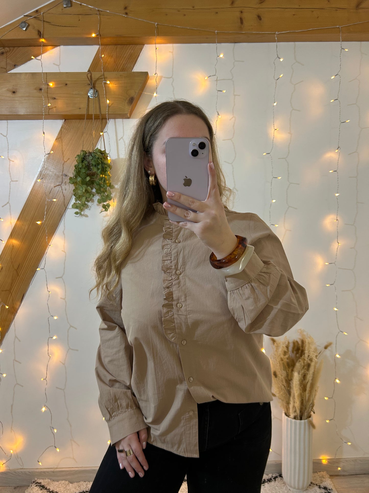 Blouse rita marron