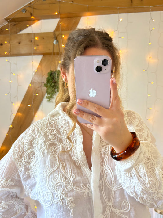 Chemise bohème brodée