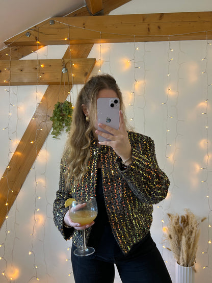 Veste choco à sequins