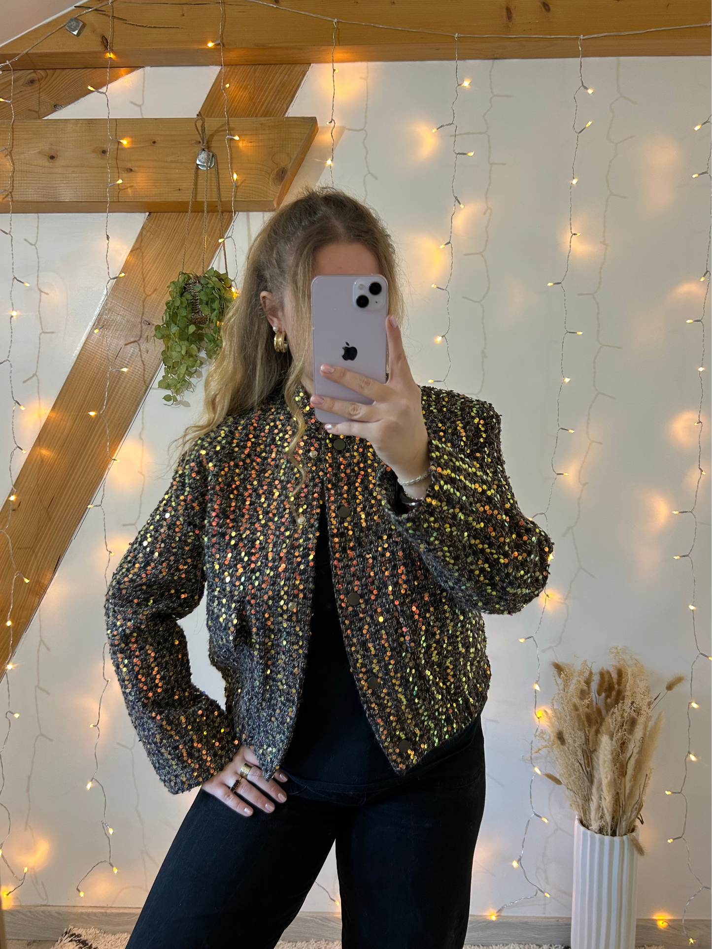 Veste choco à sequins